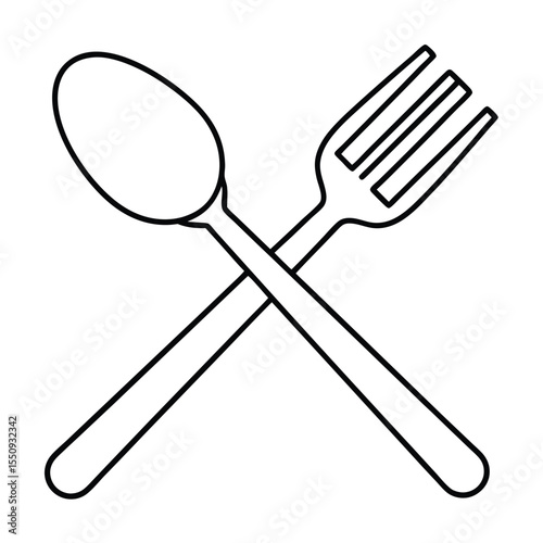 vector illustration of a fork