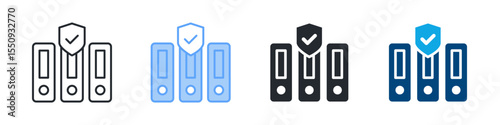 Regulation Icon Set Multiple Style. Designed In Outline, Blue, Glyph, Dual Tone