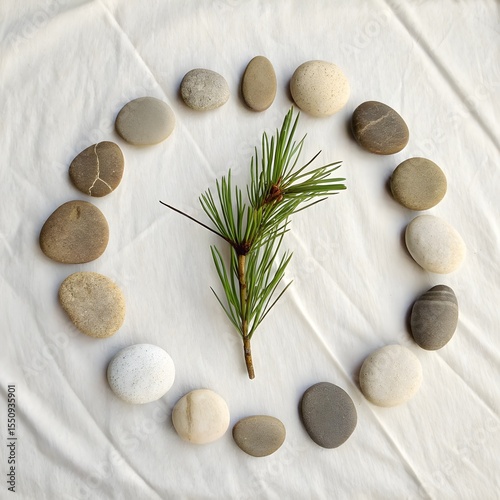 Pebble Clock: Time Told by Stones, natural minimalist clock, pebble time design, eco-friendly concept art, stone circle timepiece, elegance, surreal, smooth, visual, cool, majestic, display, stunning