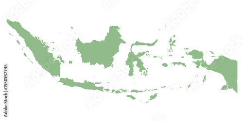 vector image flat png transparent map of the republic of indonesia islands