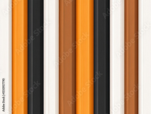 Abstract vertical striped pattern with varying shades of orange, brown, black, and white