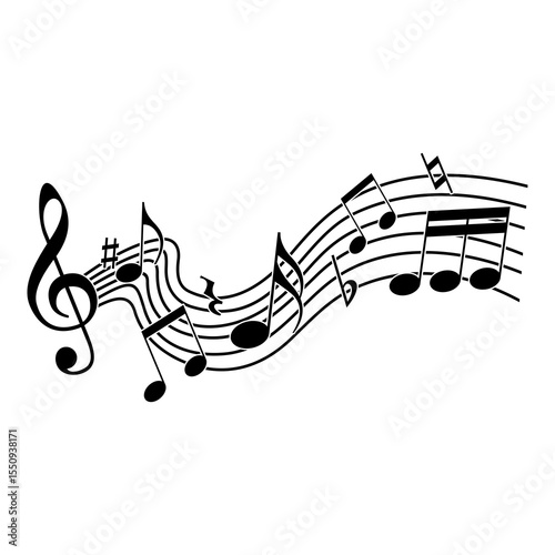 music background transparent flat vector png image