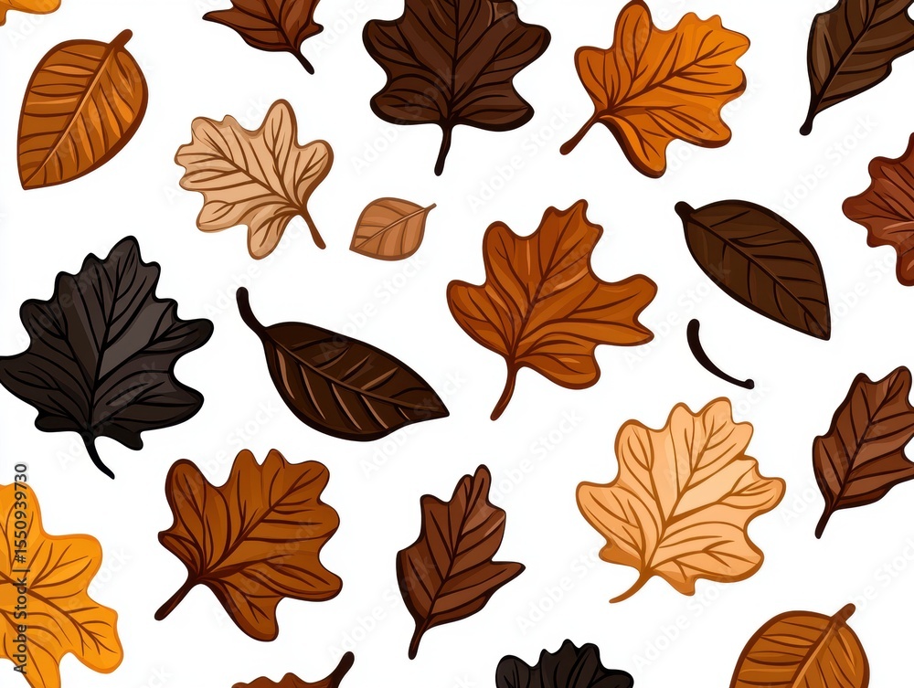 Obraz premium Autumn leaves pattern