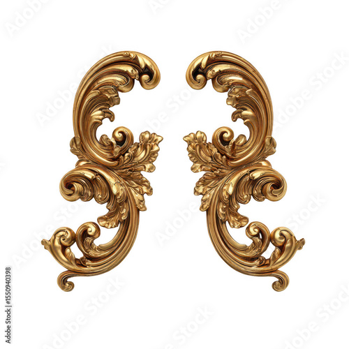 Ornate gold decorative flourishes