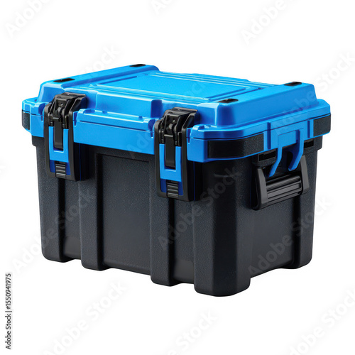 Blue and black storage box (1) photo