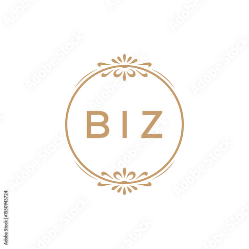 Elegant Monogram Logo Design with Decorative Frame – BIZ Luxury Brand Identity Icon
