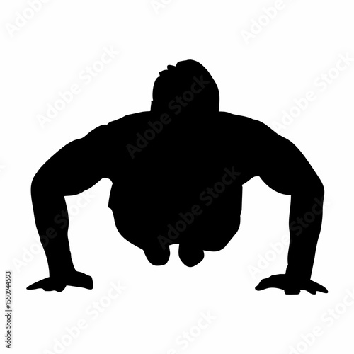 Photos Pushup Exercises Silhouette Demonstration