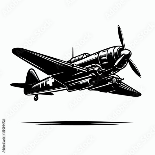fighter plane cartoon illustration