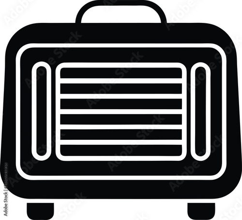 Electric Heater Icon Vector Illustration