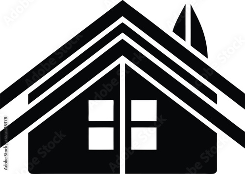 Energy Efficient Roof Icon Vector Illustration