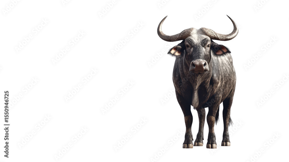 Naklejka premium Water buffalo Transparent background, PNG