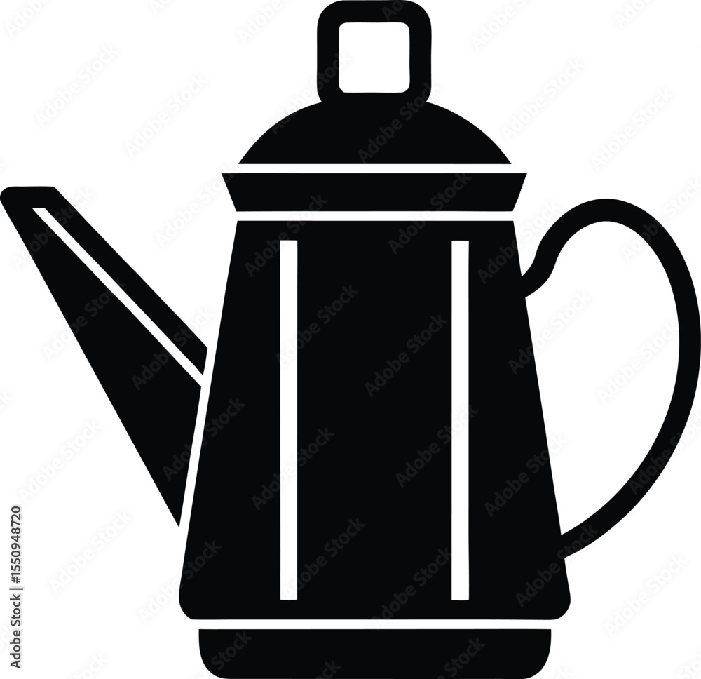 Fototapeta premium Hot Water Kettle Icon Vector Illustration