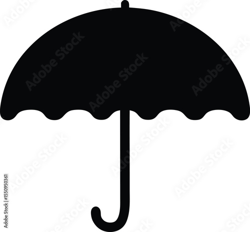 umbrella silhouette vector illustration, umbrella black symbol, umbrella  isolated