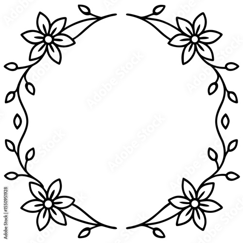 Floral Photo Frame Overlay