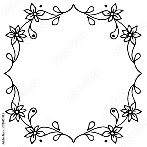 Floral Photo Frame Overlay