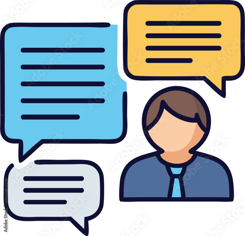 Speech Bubble and Presenter Icon