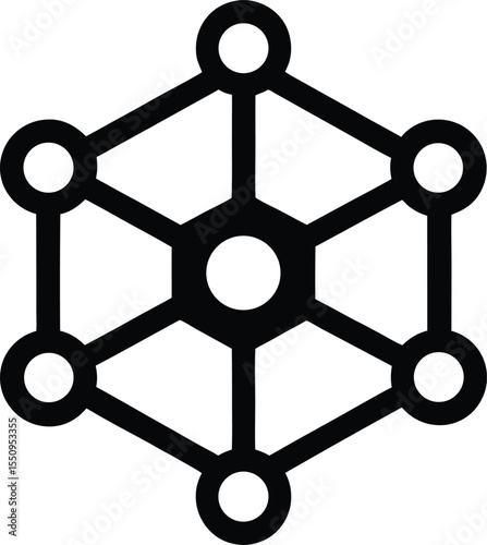 Network Hub Icon Vector Illustration