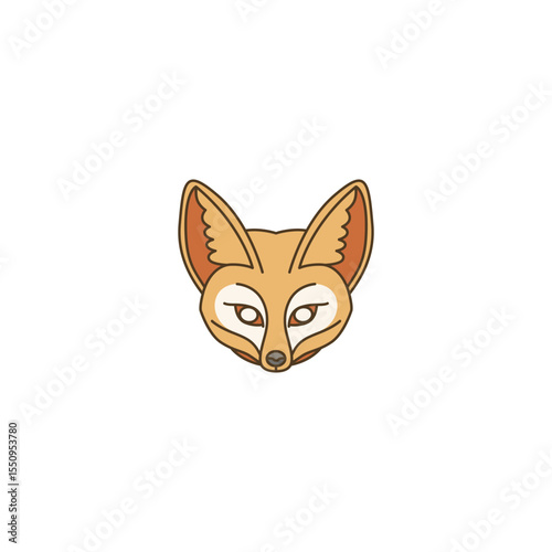 An icon showing the head of a fennec fox with large ears. This symbolizes the unique desert wildlife found in the Middle East and North Africa, known for its adaptation to arid environments.