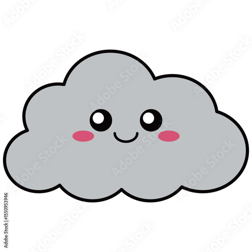 くもり　マーク　キャラクター　イラスト