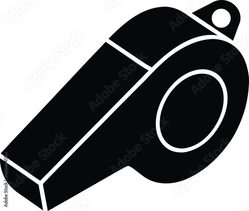 Outlined Whistle Icon Vector Illustration