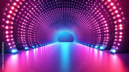 Neon tunnel, vibrant colors (2)