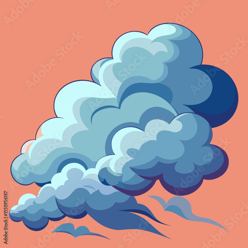 horizon, cartoon, nature, sky, vector, meadow, hill, art, illustration, background