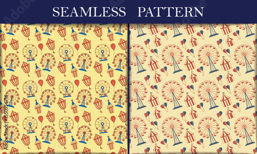 Magical Unicorn and Castle Seamless Patterns Whimsical Designs for Kids