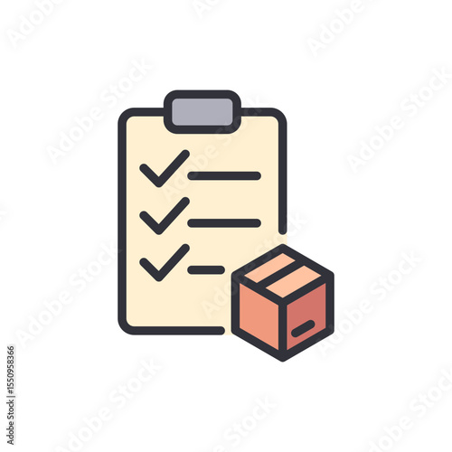 Shipping Checklist With Parcel To Verify Order For Delivery Service