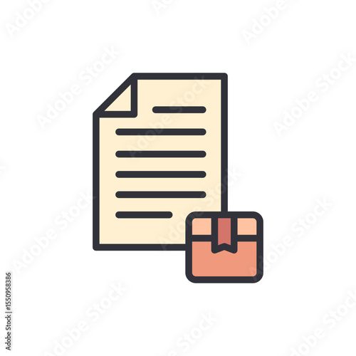 Parcel Tracking Document Symbolizing Delivery Information And Order Status