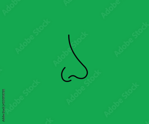 Abstract green background with artistic vector design and nature-inspired elements, Runny Nose Icon Animation on Green Screen Background.