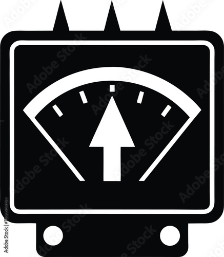 Voltage Meter Icon Vector Illustration