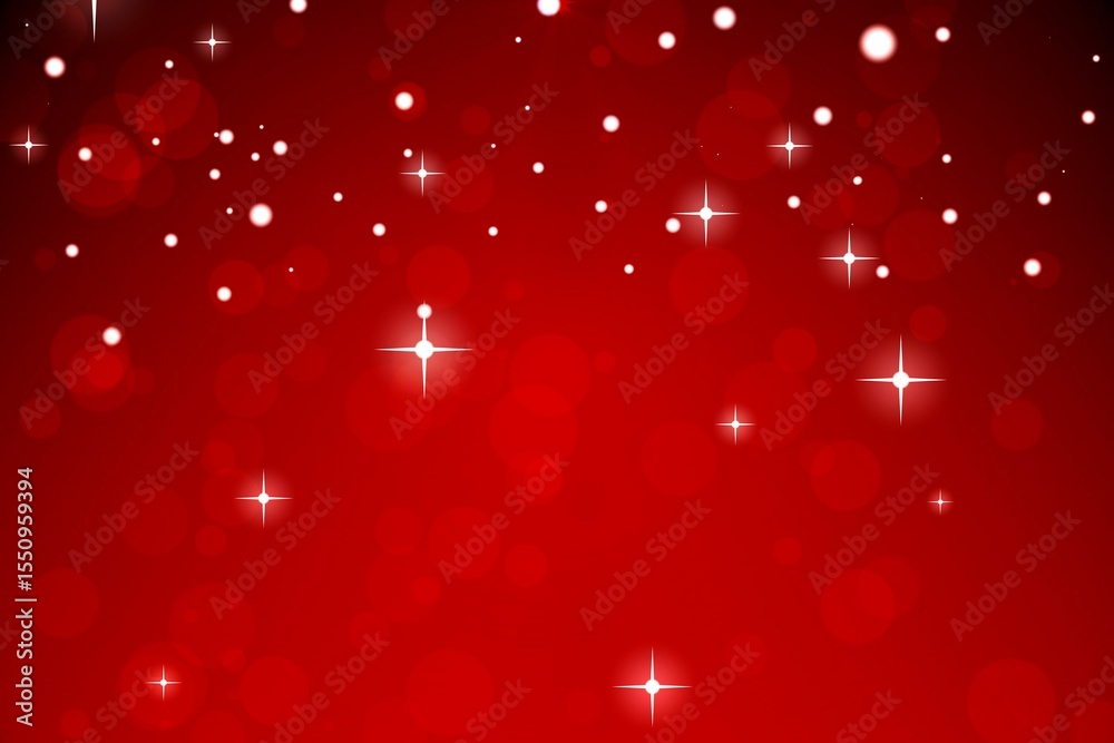 Fototapeta premium Red design with white stars
