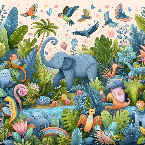 Jungle Animals Illustration