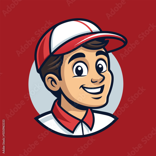 Vector Illustration of Male Head Mascot – Bold Character Logo Design Featuring Strong Man Face in Modern Style – Perfect for Sports Teams, Gaming, Branding, or Esports Logos

