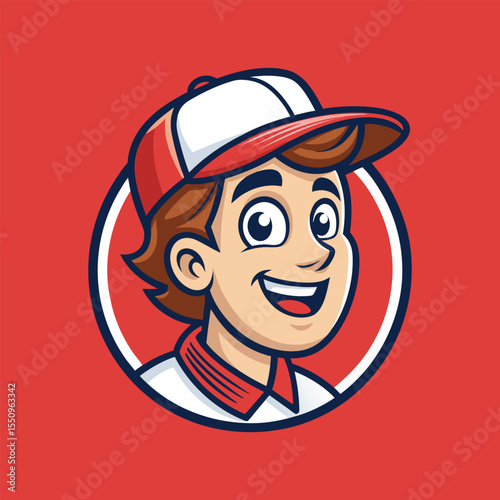 Vector Illustration of Male Head Mascot – Bold Character Logo Design Featuring Strong Man Face in Modern Style – Perfect for Sports Teams, Gaming, Branding, or Esports Logos


