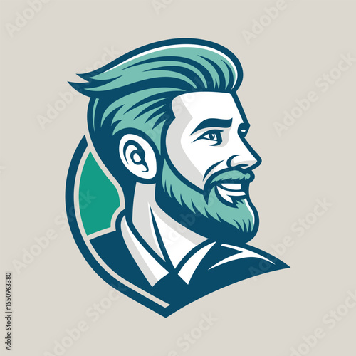 Vector Illustration of Male Head Mascot – Bold Character Logo Design Featuring Strong Man Face in Modern Style – Perfect for Sports Teams, Gaming, Branding, or Esports Logos

