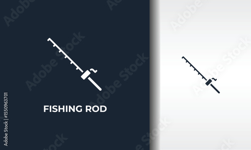 Fishing Rod Vector, Icon Or Logo Sign Isolated Symbol Illustration
