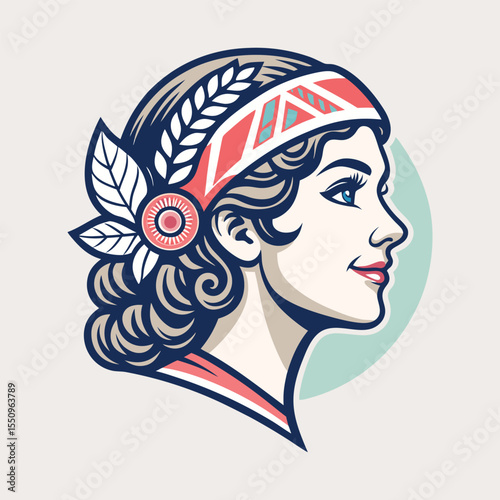 Vector Illustration of Woman Head Mascot – Stylish Female Character Logo Design with Modern Look – Perfect for Branding, Esports, Beauty Products, Fashion Labels, or Creative Projects

