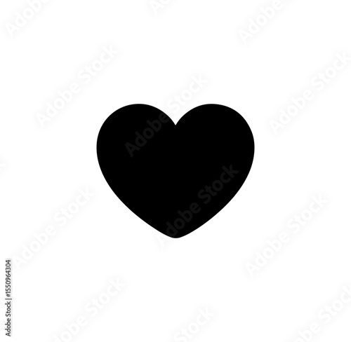 Simple and minimalist heart icon for counting likes on digital platforms.