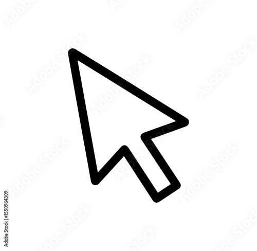 Simple and minimalist cursor icon for digital platforms