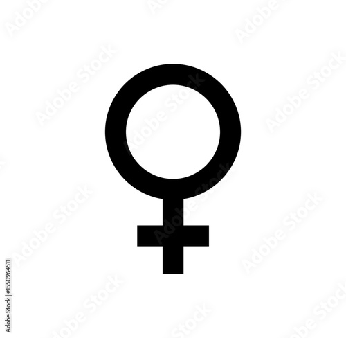 Simple and minimalist icon of a sign or symbol of feminism or women
