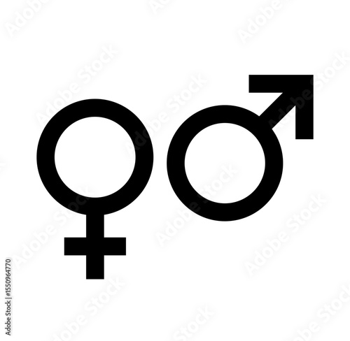 Vector illustration of signs or symbols of man and woman