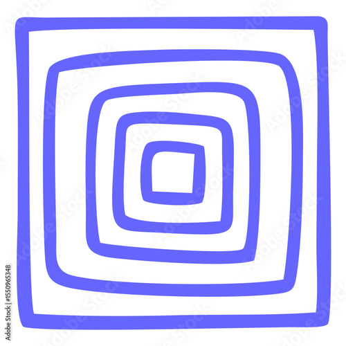 Blue Spiral Square