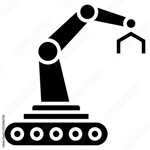 Robot Arm glyph icon