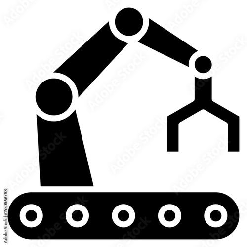 Robot Arm glyph icon