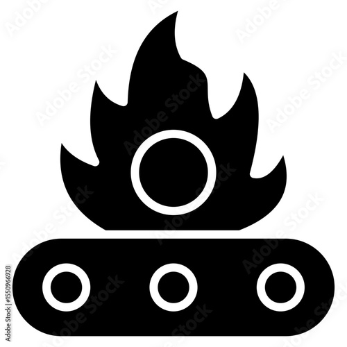 Fire glyph icon