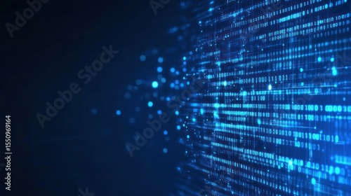 Abstract Digital Background with Binary Code