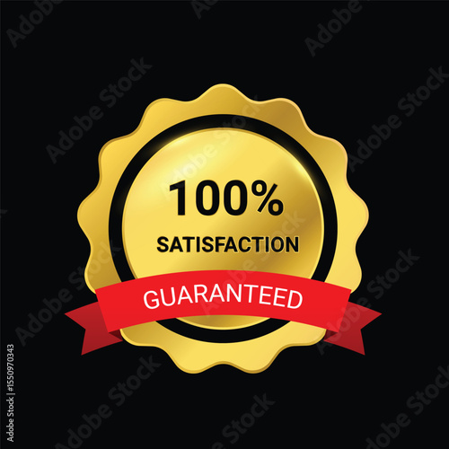 100% satisfaction guaranteed golden design
