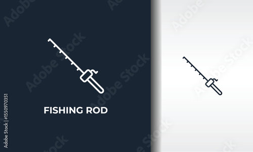 Fishing Rod Vector, Icon Or Logo Sign Isolated Symbol Illustration