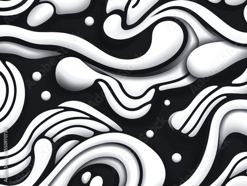 Abstract Black and White Pattern